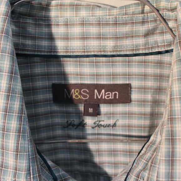 Marks & Spencer Plaid Short Sleeve Dress Shirt - Picture 4 of 4
